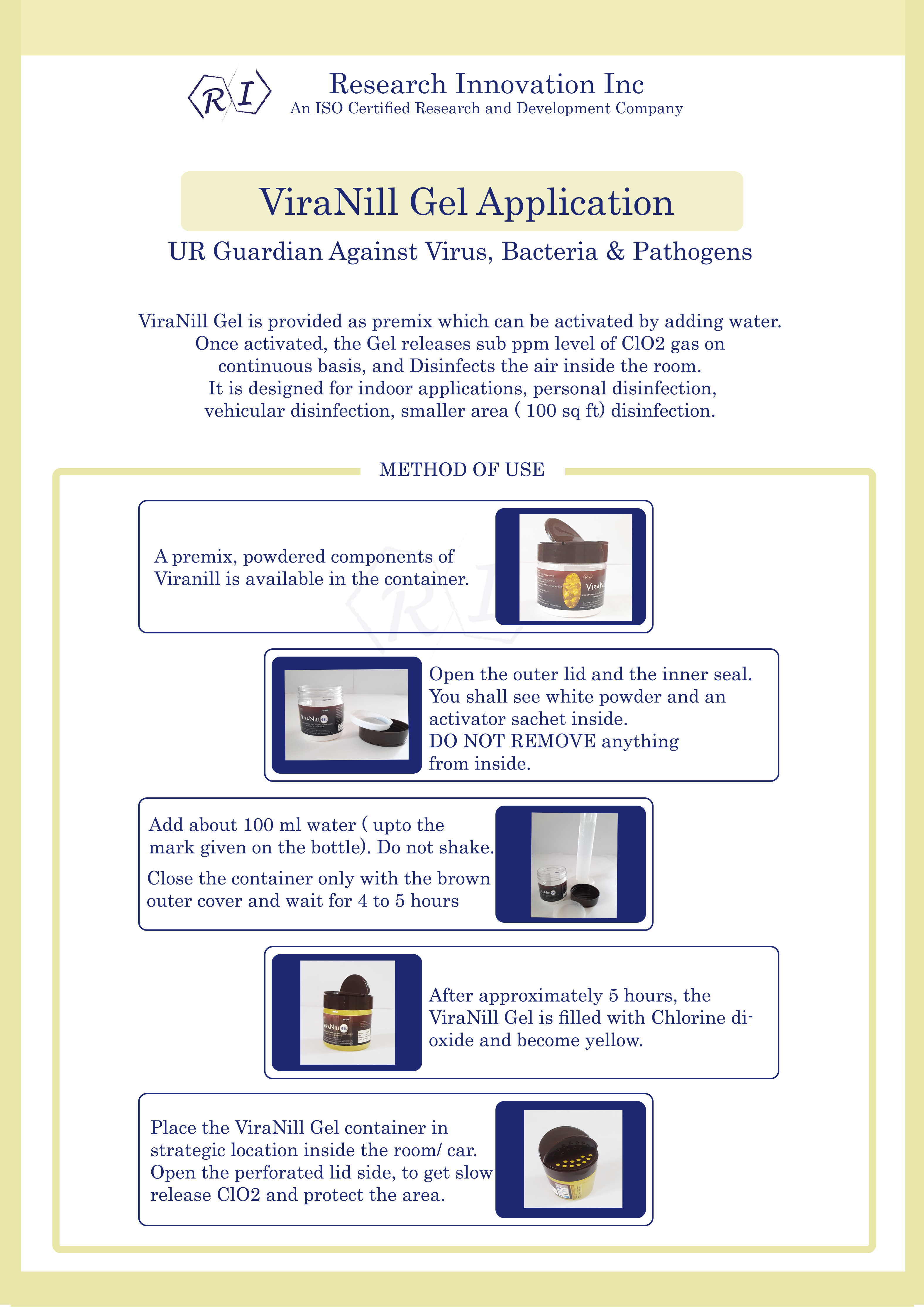 ViraNill gel Application1